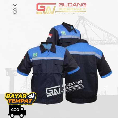 WEARPACK Kerja Atasan Lengan Pendek Warna Hitam - Tosca