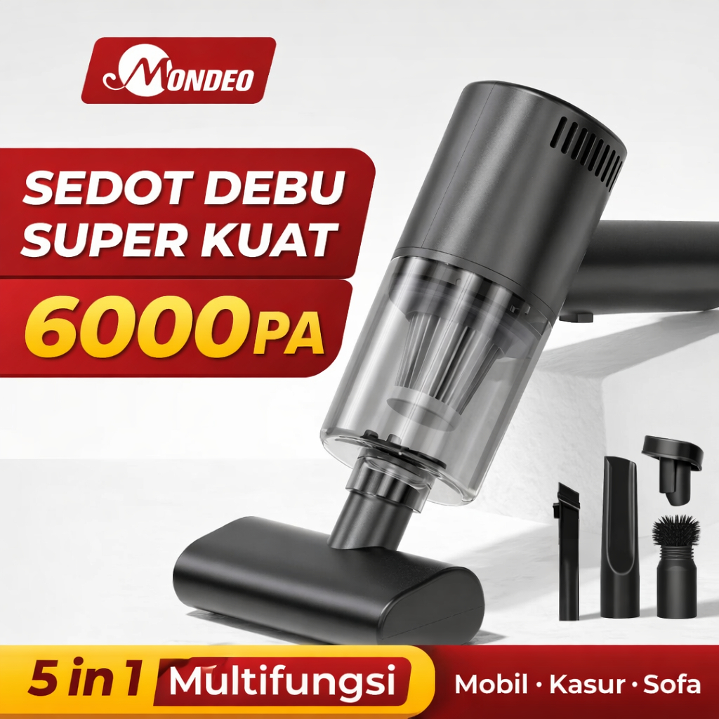 Vacuum Cleaner Mobil Wireless 5in1 Penyedot Debu Mobil Kasur Sofa Portable Mini Vacuum Cleaner Mobil