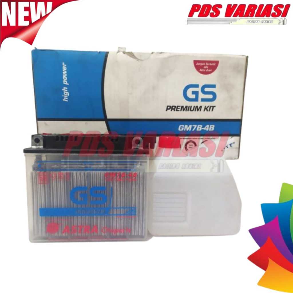 Aki Motor GS ASTRA GM7B-4B 7Ah 12V Polymion Awet Honda Tiger Scorpio Nouvo