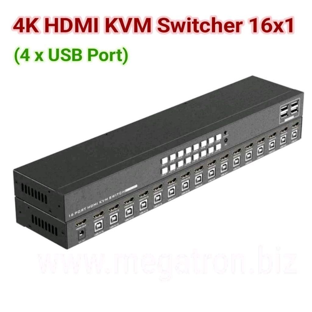 KVM HDMI & USB Switcher 16 input (16x1) - Support resolusi 4K