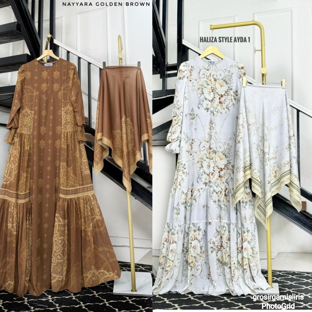 PROMO RAMADHAN‼️Gamis Abaya Haliza Adreena 1-30 by Haliza Style Haliza Syari Haliza Printing Gamis C