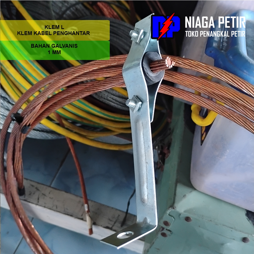 KLEM L KABEL BC GROUNDING TEMBAGA – CLAMP KABEL BC UNTUK PENANGKAL PETIR