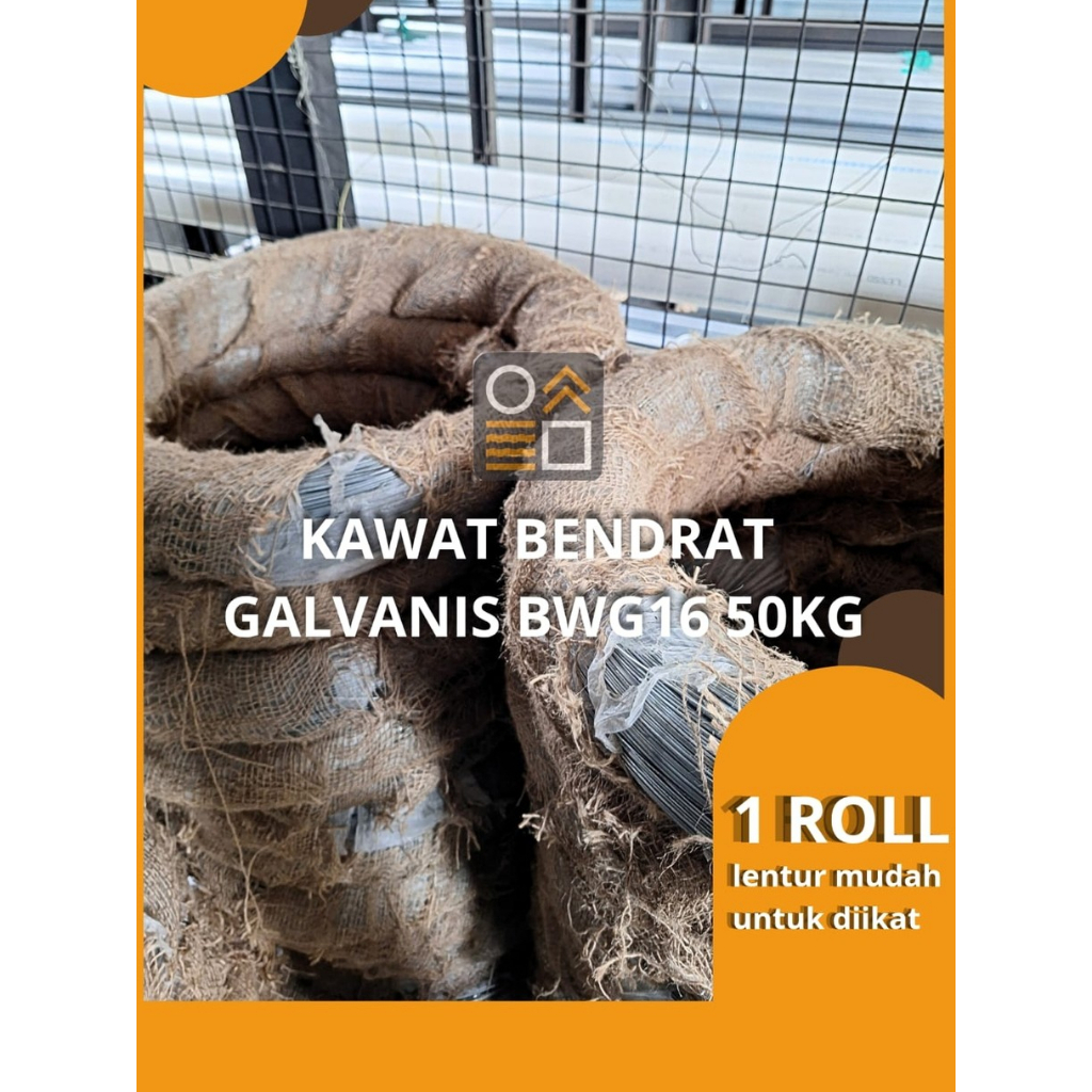Kawat Bendrat Galvanis BWG16 50KG Roll