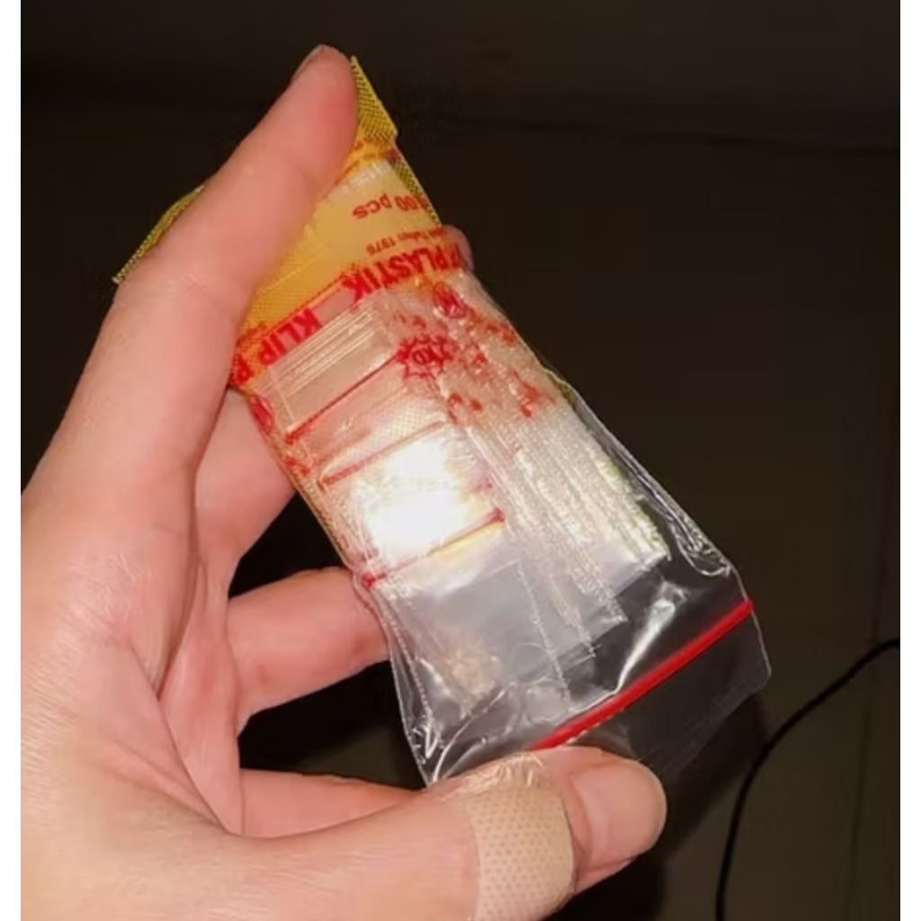 plastik klip mini klip obat klip kecil 1 bungkus