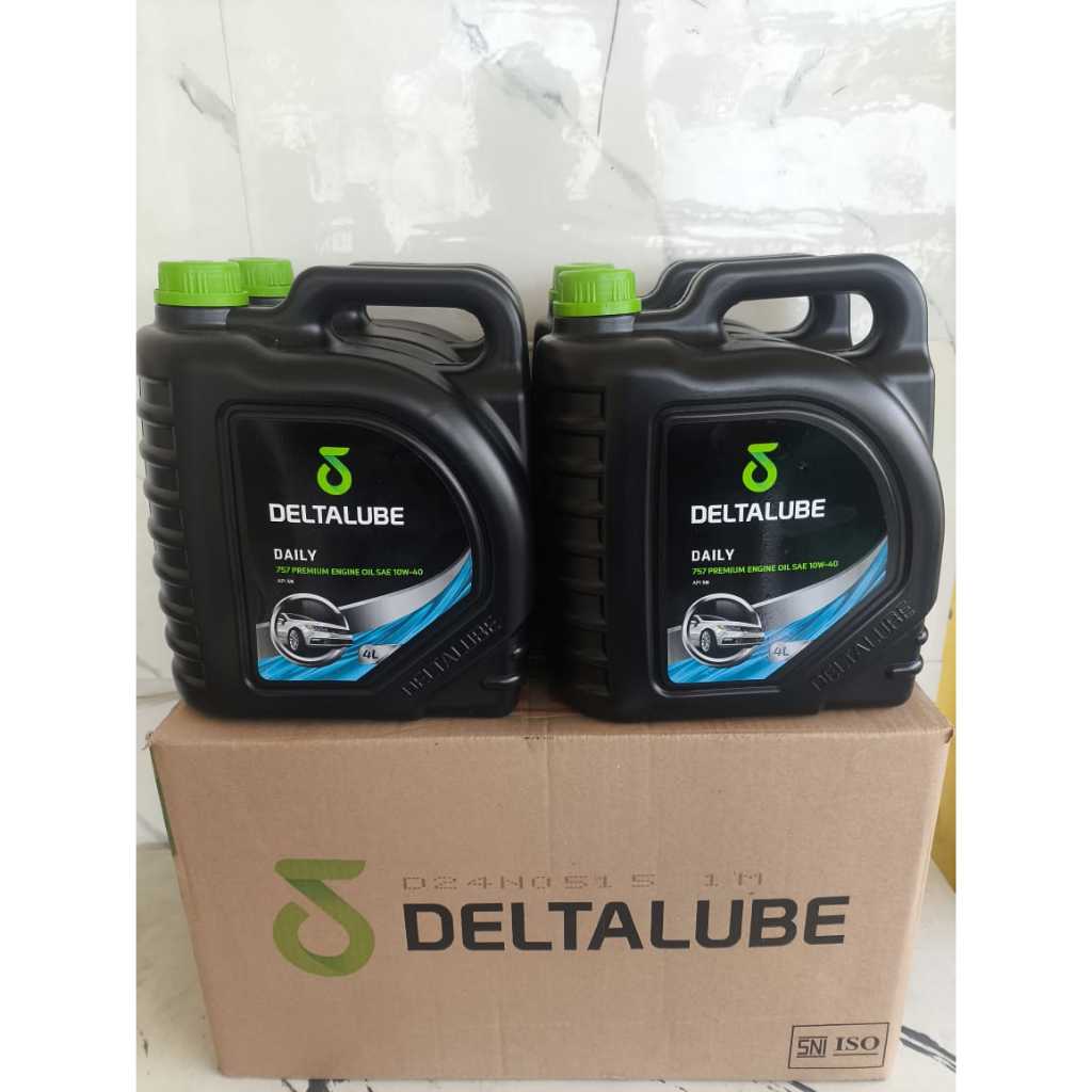 OLI MOBIL DELTALUBE DAILY PREMIUM ENGINE OIL SAE 10W-40 4 LITER / Deltalube Oil 4tk PERDUST ISI 4 GA