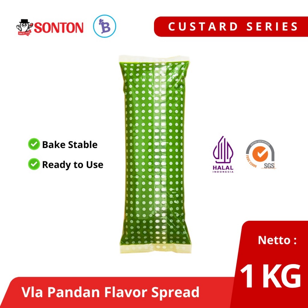 Sonton Vla Filling Rasa Pandan