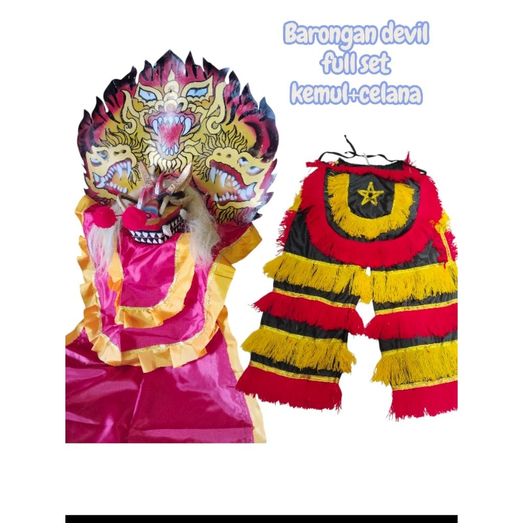 Barongan devil anak full set