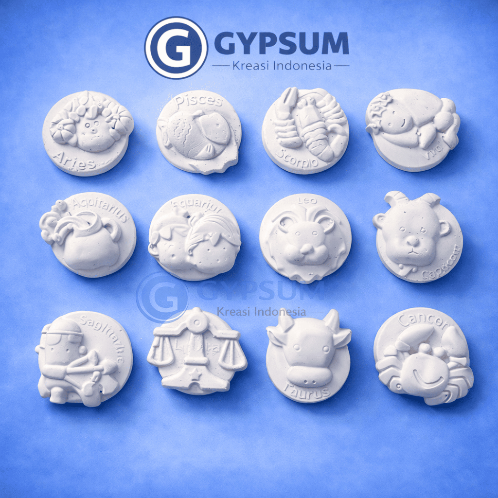 Gypsum Anak 1 Set Besar | Gypsum Lukis Anak | Gypsum Mewarnai Anak | Gypsum Mainan Anak | Gypsum Kre