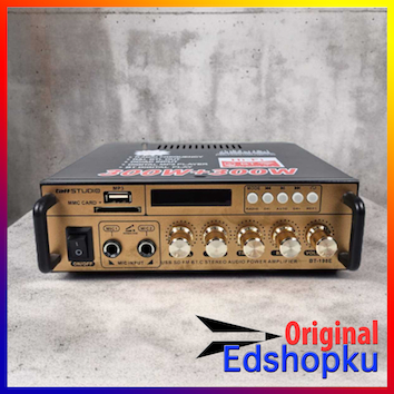 Alat Audio Bluetooth Amplifier HiFi 300Wx2 Remote Promosi Karaoke