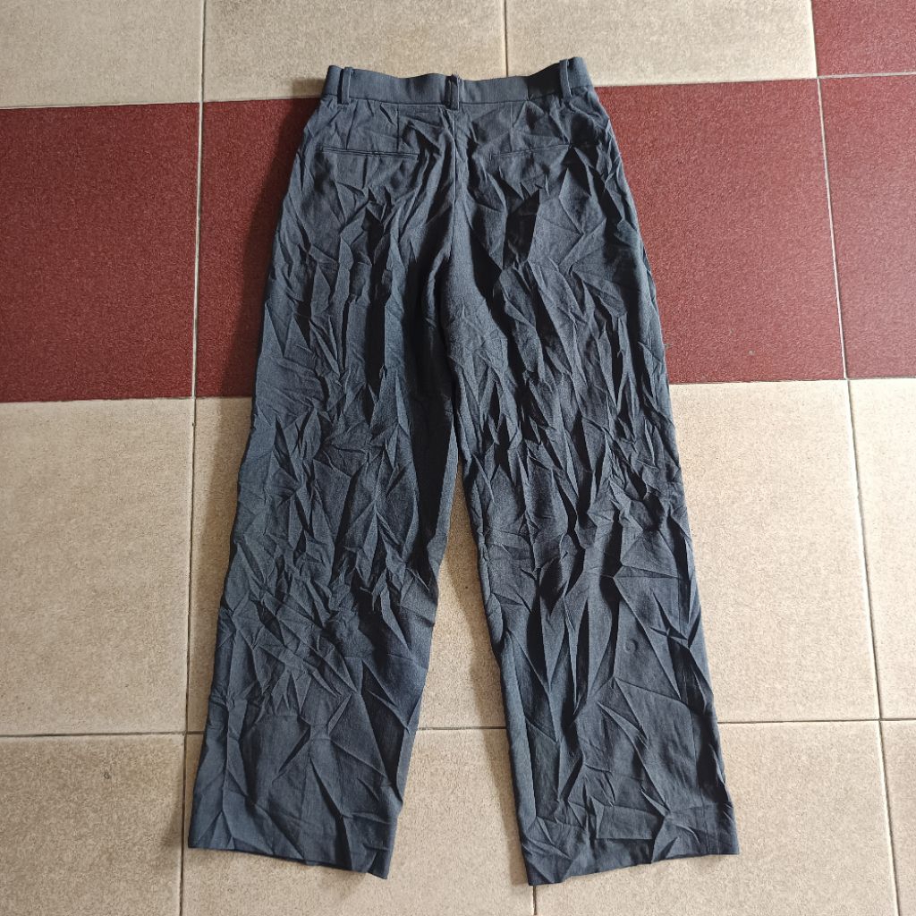 celana panjang wide uniqlo Grey M