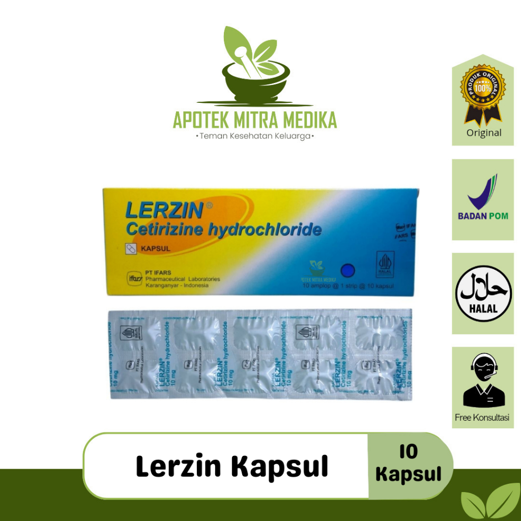 Lerzin 10 Mg Strip 10 Kapsul