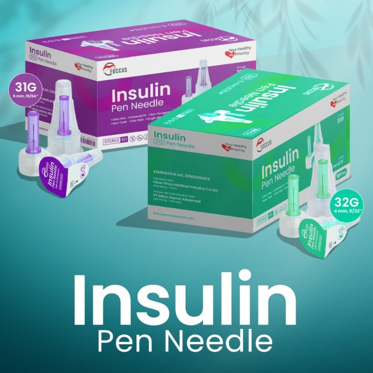 Foccus Insulin Pen Needle 4mm Insulin 5mm Jarum Insulin Steril