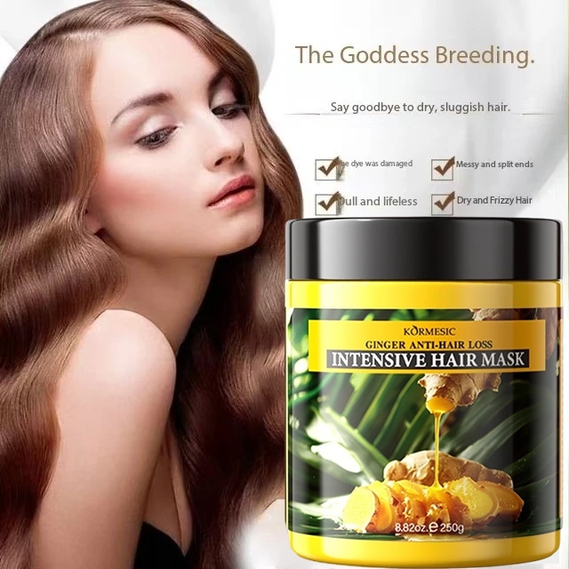 Masker rambut KORMESIC jahe untuk mencegah kerontokan dan menguatkan rambut Smoothing Pelurus Rambut