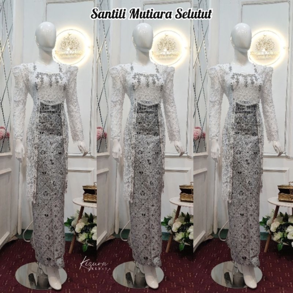 Kebaya Akad Brokat / Santili / Lace Pengantin Tanpa Payet (Kebaya Saja)