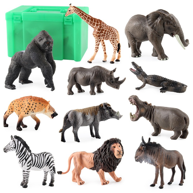 Mainan edukasi anak KEBUN BINATANG HEWAN LAUT real sea animals binatang gajah badak gorila hiu penyu