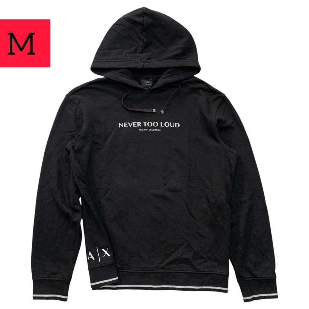 Jaket hoodie ARMANI EXCHANGE - NEVER TOO LOUD ( size M )