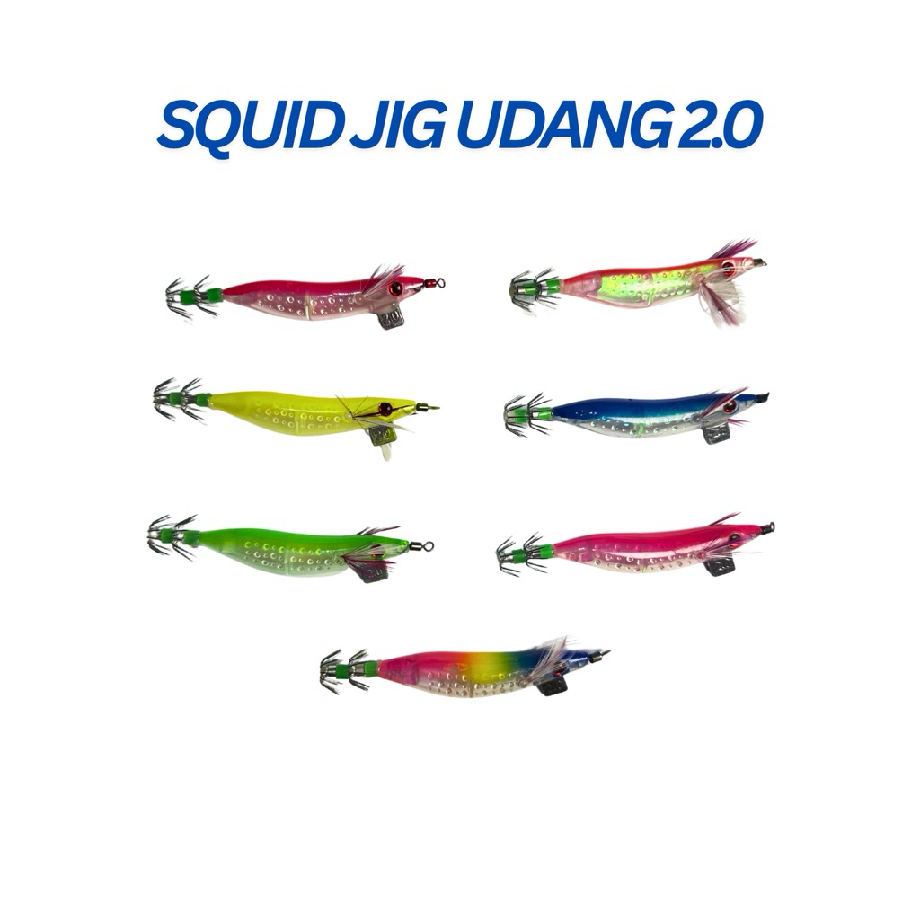 Umpan Pancing Cumi Squid Jig Udang 2.0 Glow In The Dark