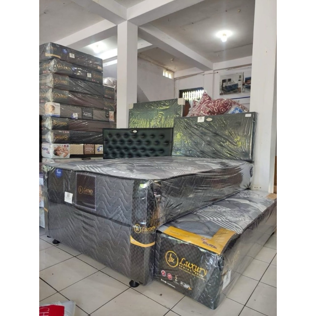 Springbed 2in1 Merk American GARANSI 10 TAHUN ready ukuran 120 & 140