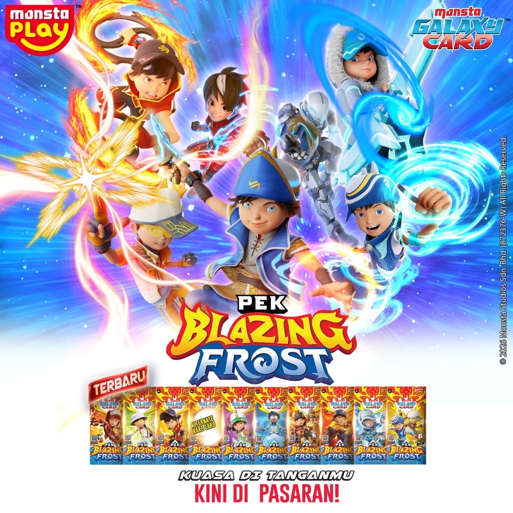 MONSTA - Boboiboy Pek Blazing Frost 1 Set - Mainan/Card game