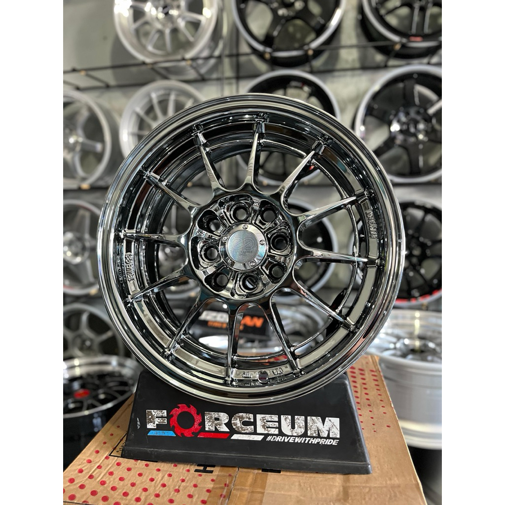 velg enkei spider r15 black chrome lebar lebar 6,5 et42 kondisi baru