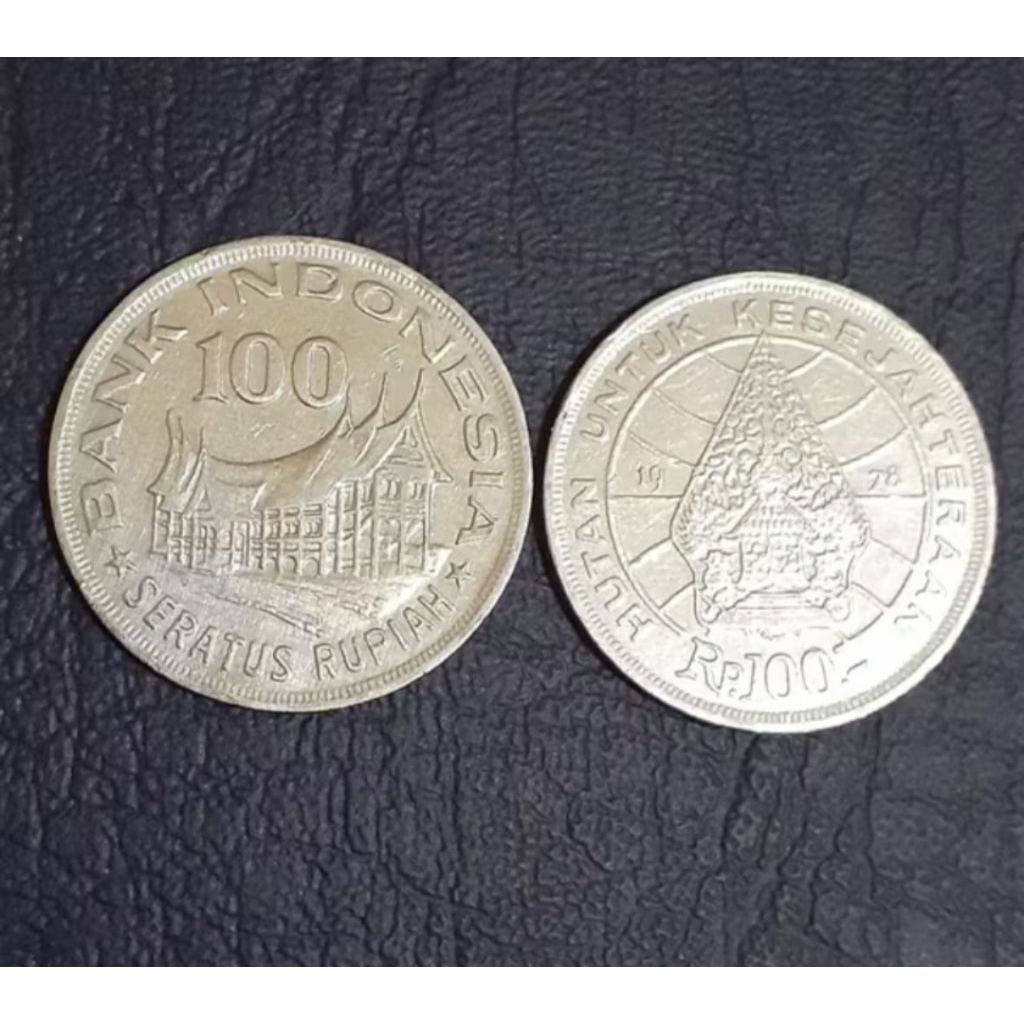 Koin 100 rupiah rumah gadang tahun 1978