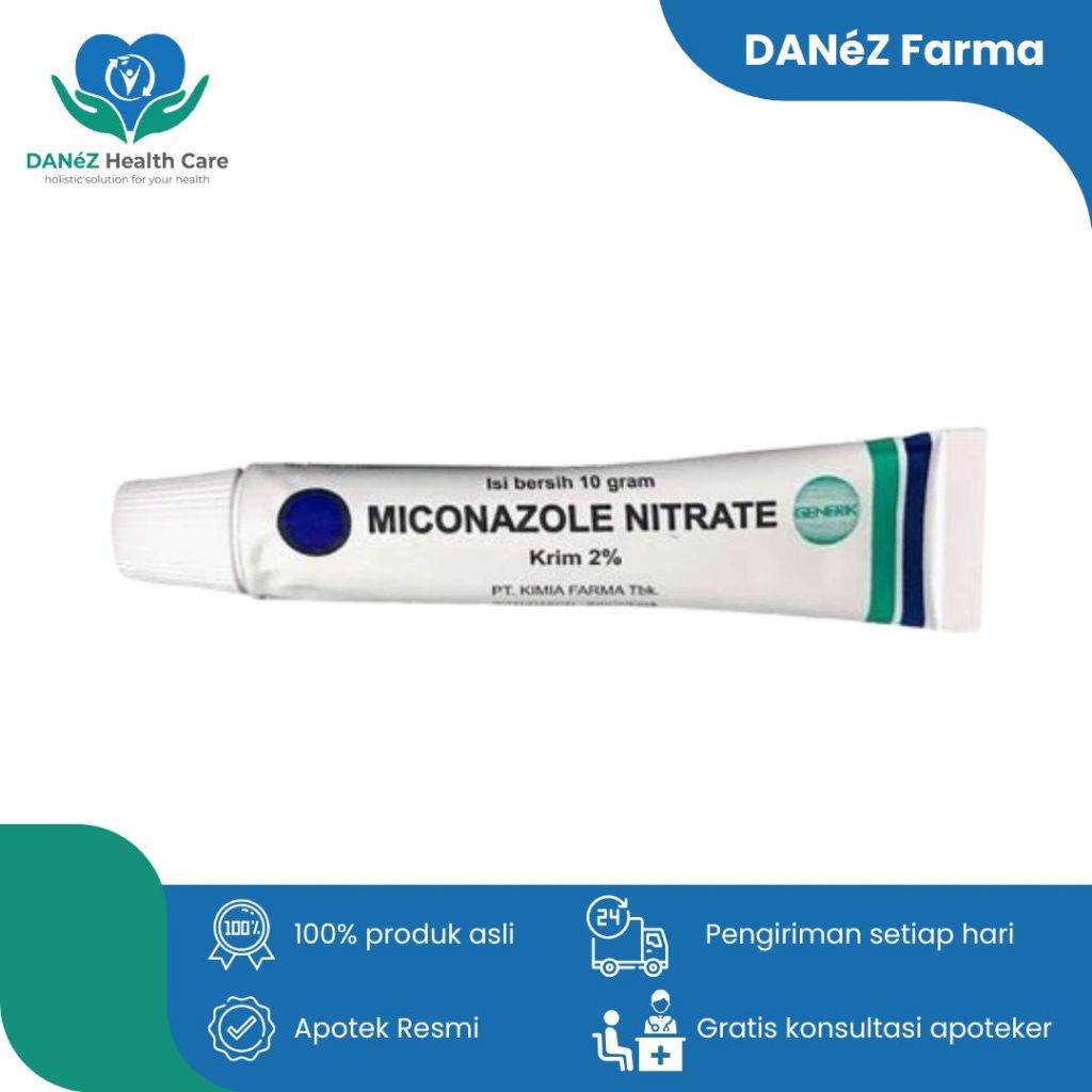 MICONAZOLE KRIM 2% 1 TUBE – Salep Jamur Kulit Kadas Kurap Panu Gatal Kulit Gatal Selangkangan