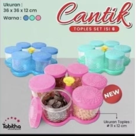 Toples kue Cantik set 6 / tempat kue lebaran