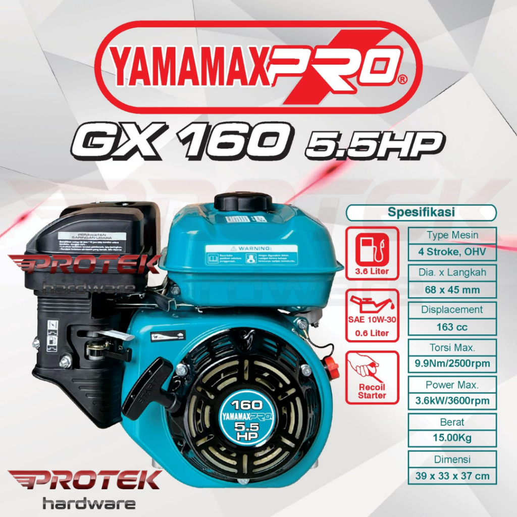 Mesin Penggerak YAMAMAX GX160 Engine Kapal / Giling Padi / Mesin Bensin