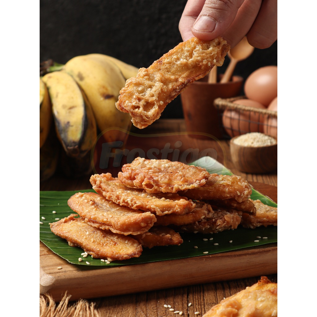 Pisang Goreng Pontianak Frozen Crispy Wijen | Pisang Goreng Beku Siap Goreng | Frozen Food Snack Pra