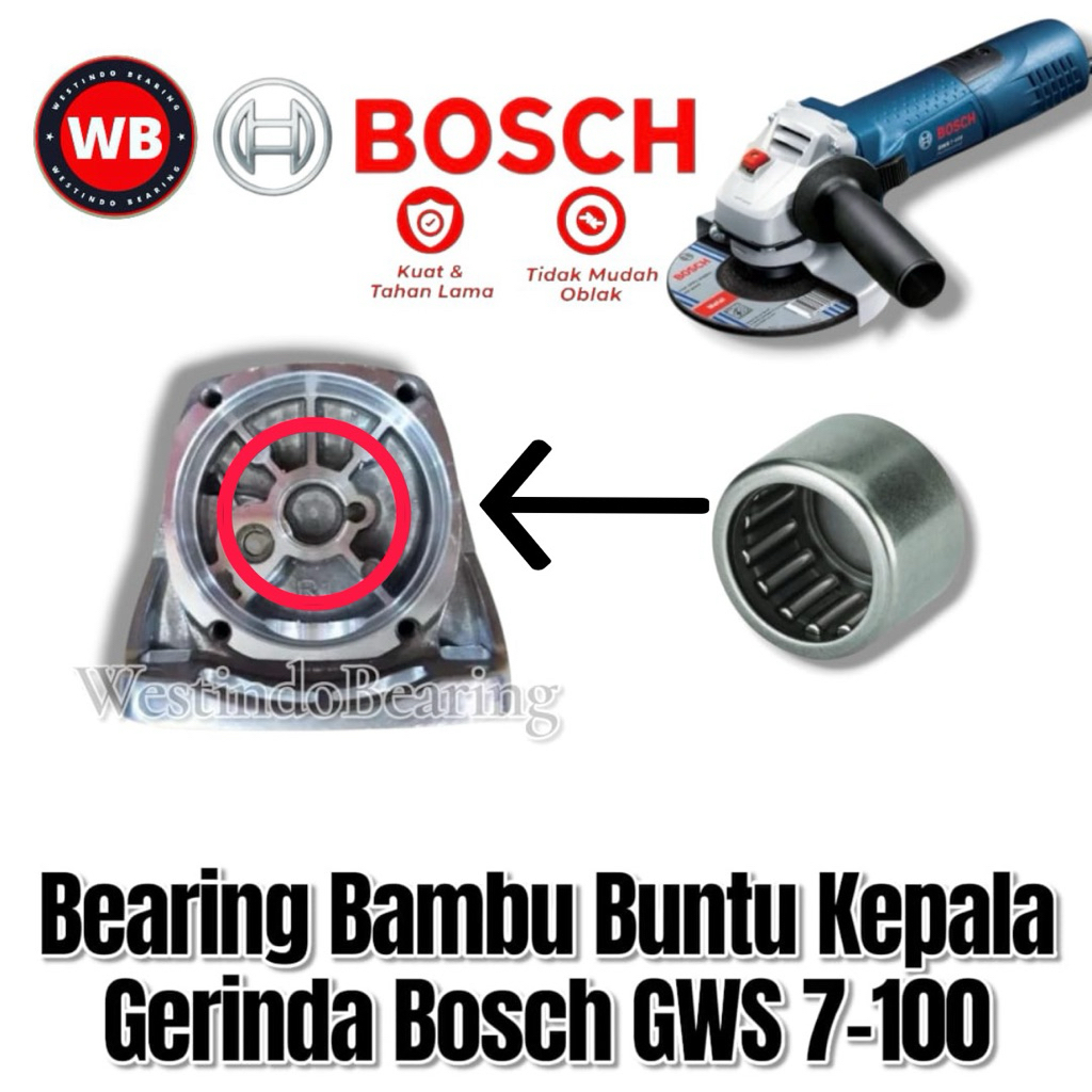 Bearing Bambu Buntu Kepala Gerinda Bosch GWS 7100 Laher Laker Lahar Klahar Gearbox Belakang Mesin Ge