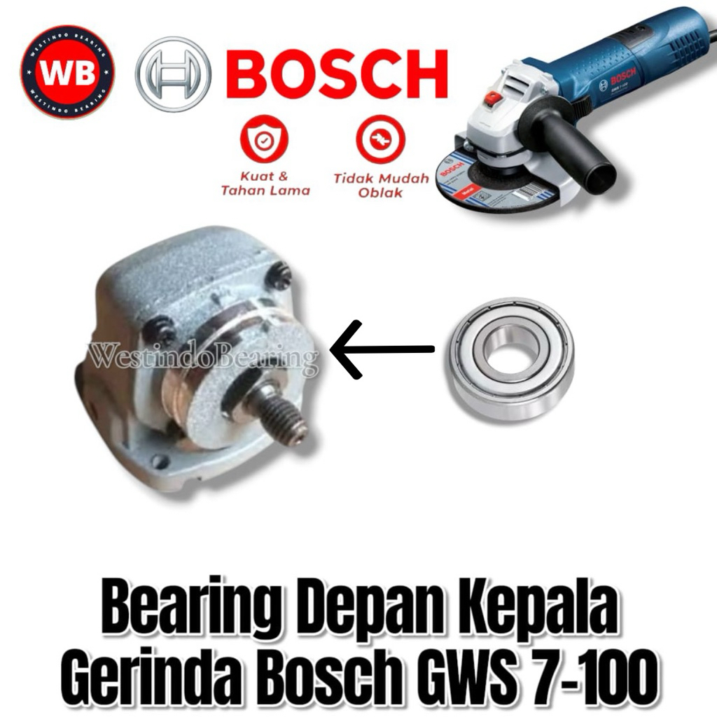 Bearing Depan Kepala Gerinda Bosch GWS 7100 Laher Laker Lahar Klahar Gearbox Depan Mesin Gerinda