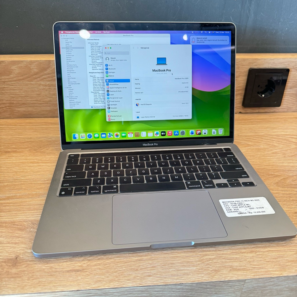 Macbook Pro M2 13 inch 2022 8/512GB Second iBox (Minus)