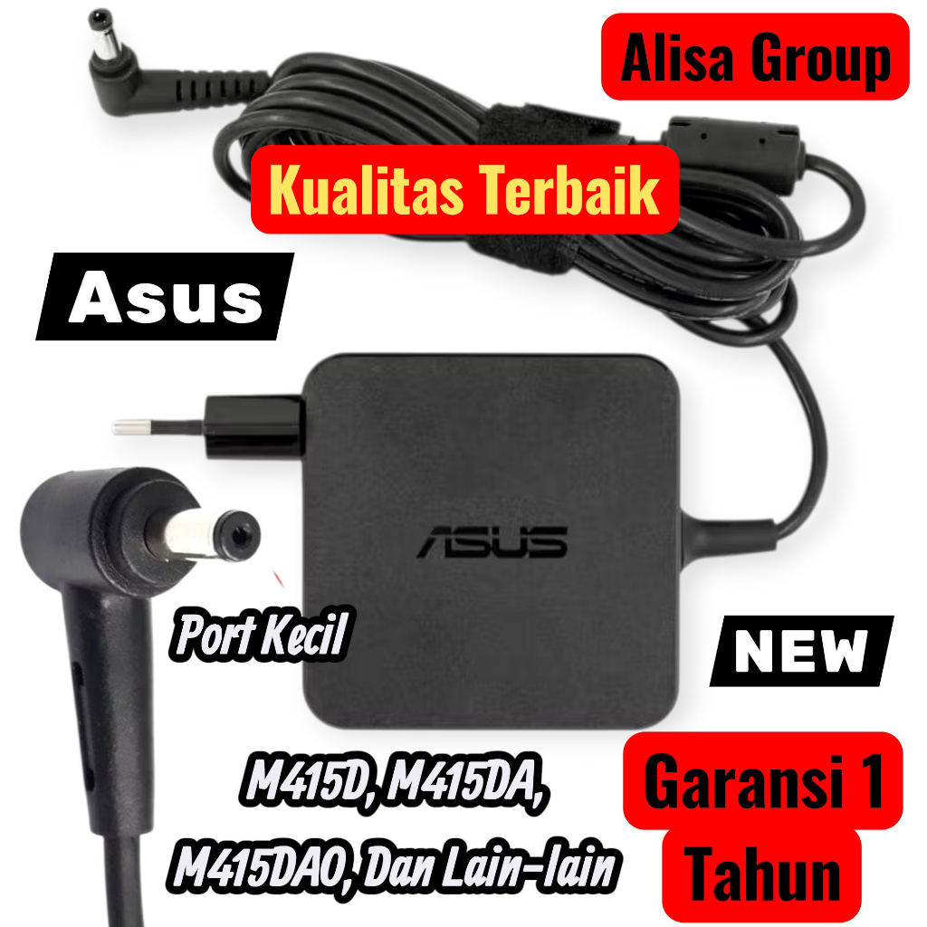 Charger Laptop Asus M415D M415DA M415DAO Adaptor Original Garansi 1 Tahun Casan Laptop Asus