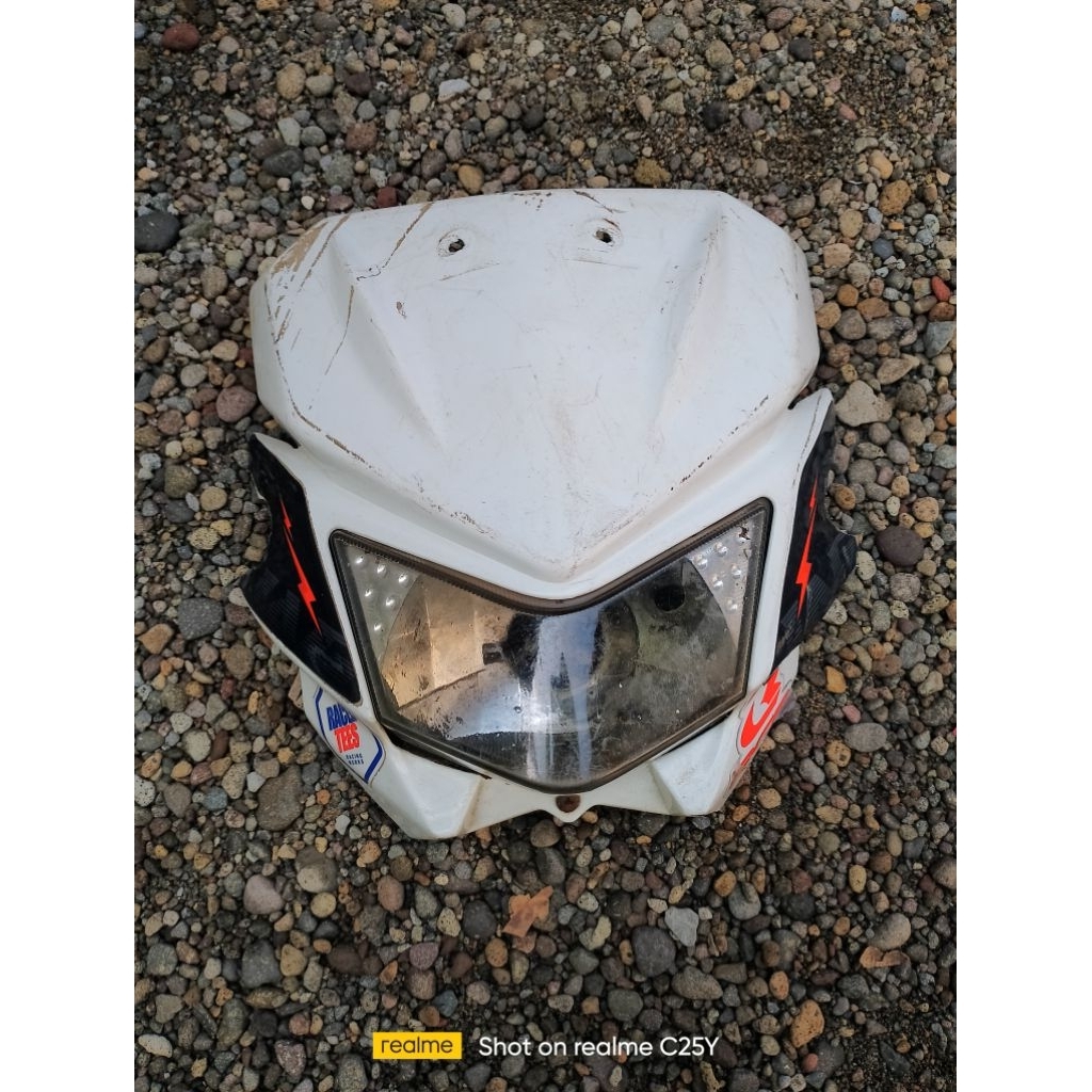 batok lampu depan set reflektor klx 150 old original copotan