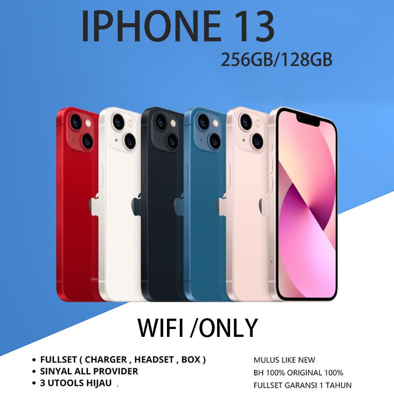 HP IPHONE 13 128GB 256GB Second Inter WIFI ONLY Good Condition No Minus No Refurbis No Rekondisi SCO