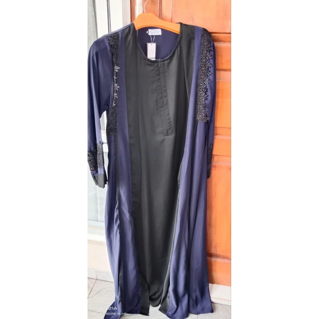 PRELOVED Abaya one set khimar by Mahira