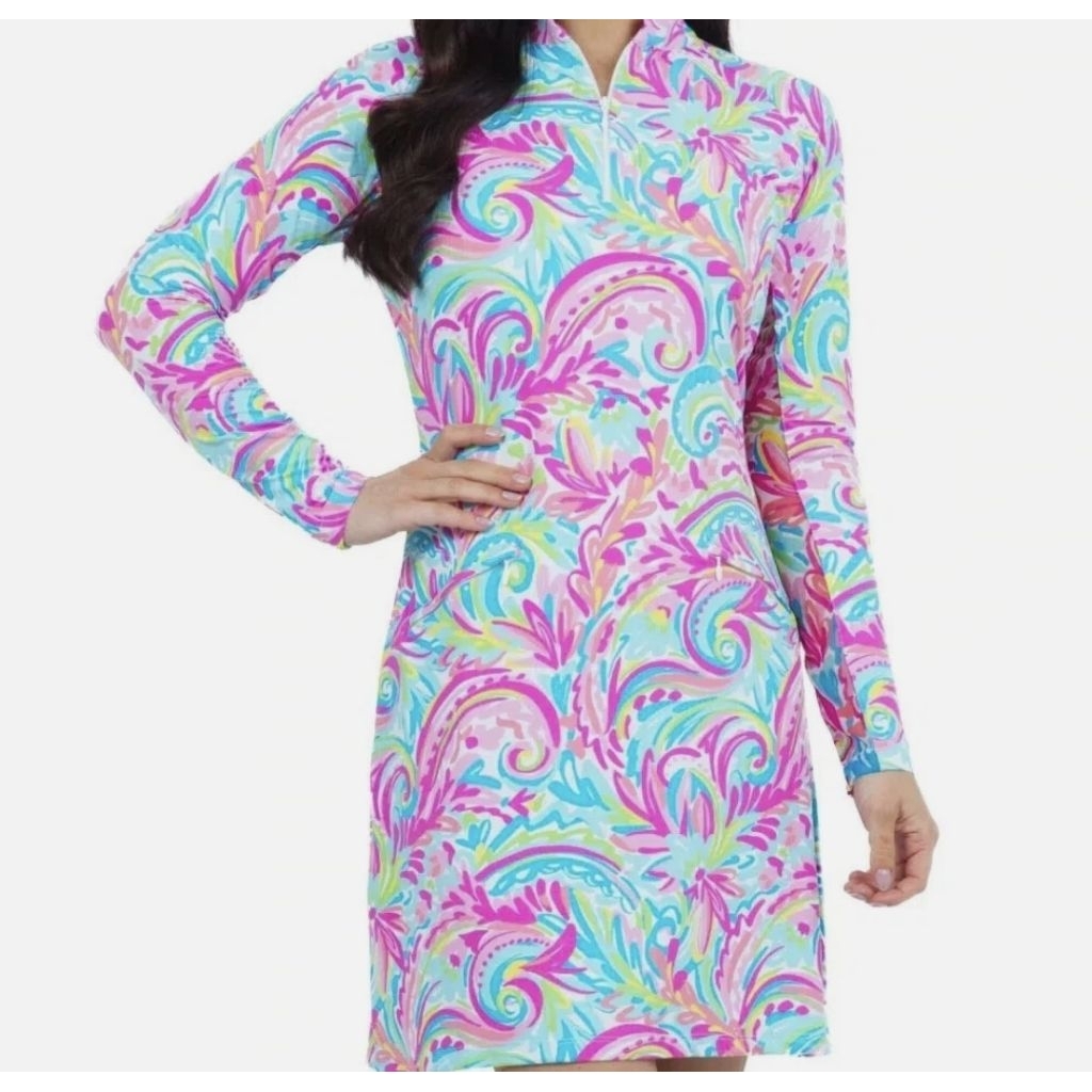 GAUN OLAHRAGA ORIGINAL WOMEN IBKUL AUBREY CANDY STRECTH GOLF PADEL TENIS DRESS