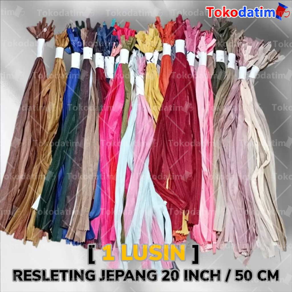 [PER LUSIN] Resleting Jepang 20 inch 50 cm Murah Grosir