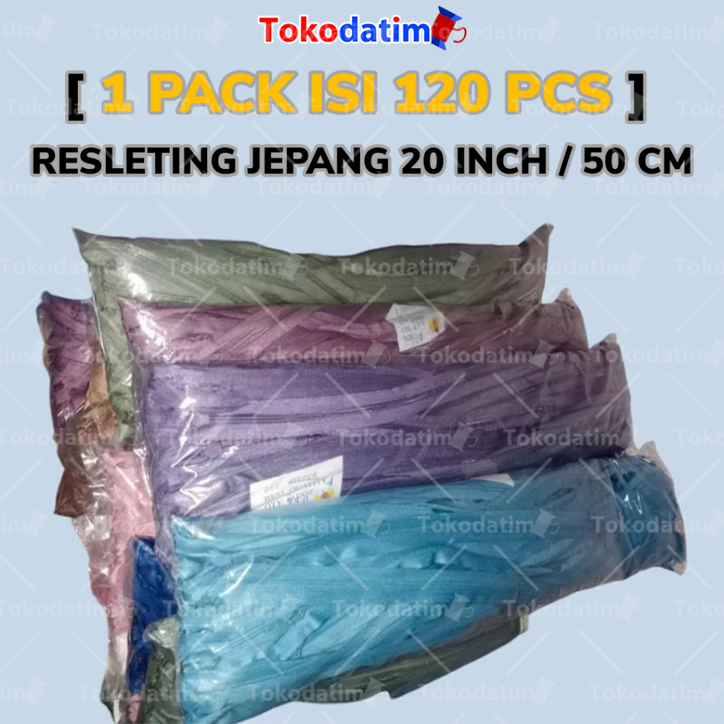 [PER PACK] Resleting Jepang 20 inch 50 cm Murah Grosir