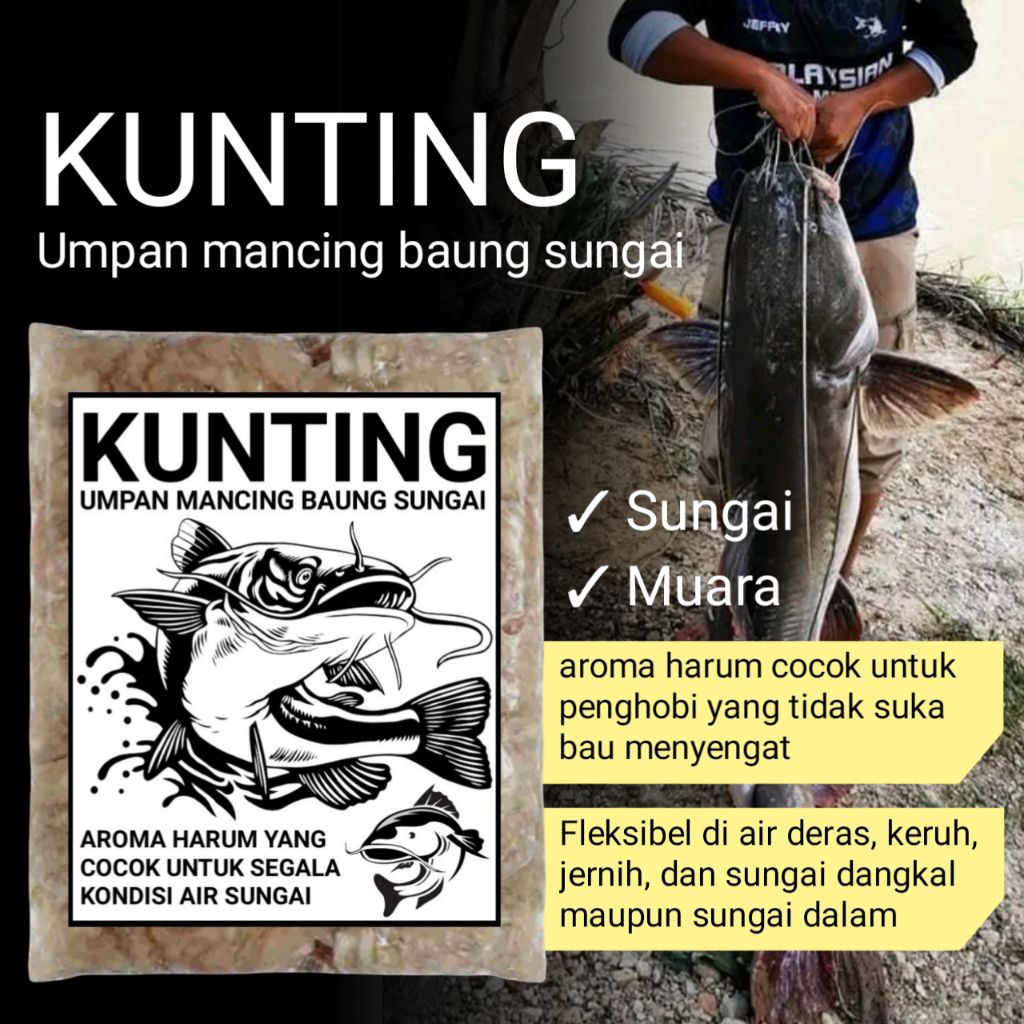 Umpan tajur baung sungai air keruh