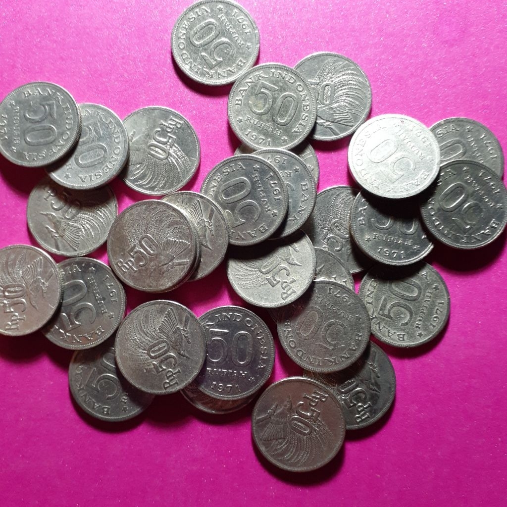 uang koin 50 rupiah 1971