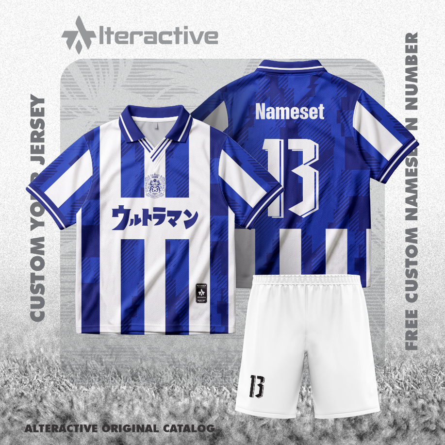 Jersey Futsal Baju Bola Mini Soccer Full Printing Dryfit Free Custom Nama Nomor Logo Bisa Satuan