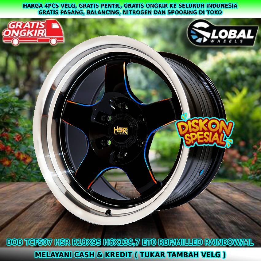 Velg mobil ring18 untuk mobil Pajero Sport| Strada| Triton| Fortuner| dll velg hsr bob R18