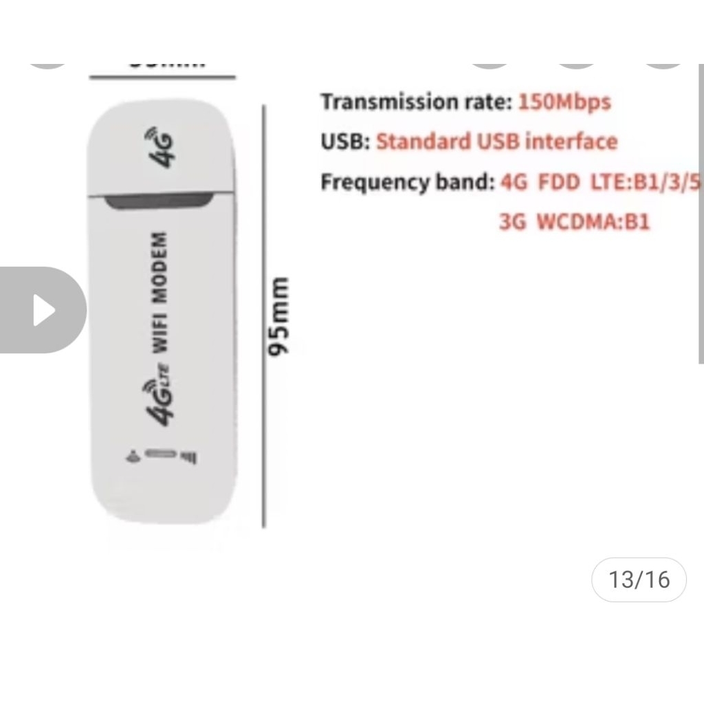 Modem WiFi USB 4G Portabel - Kompatibel All Operator, Desain Praktis, 150 Mbps BEKAS