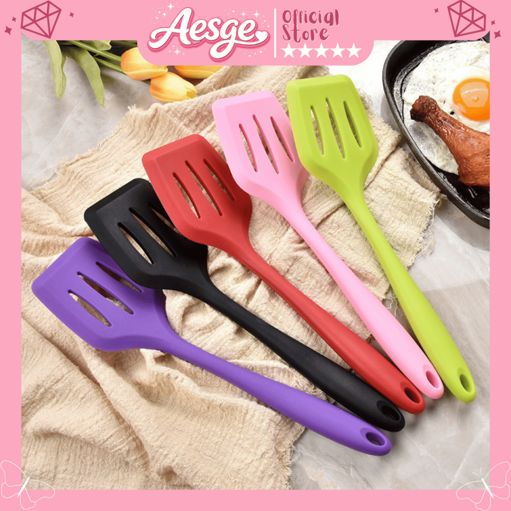 Spatula Silikon Lubang Tahan Panas / Spatula Silikon Anti Lengket / Spatula Silikon Food Grade /  Sp