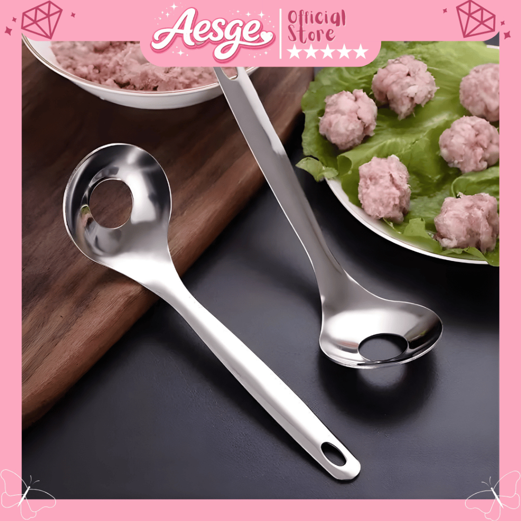 Sendok Bakso Cetakan Pembuat Baso Stainless Steel / Cetakan Bakso Stainless / Alat pembuat Bakso Ant