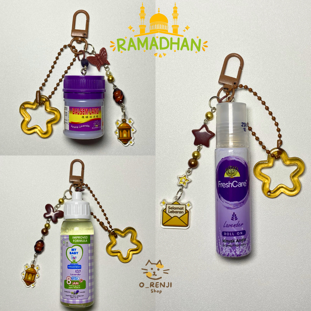Jompo Keychain - Hampers Lebaran - Gantungan Kunci - Bag Charm - FreshCare Balsem Caplang Lavender M