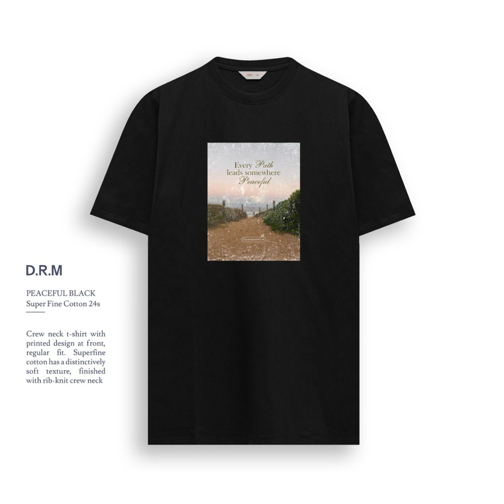 tshirt drm peacefull black | Kaos drm.DRM WEAR