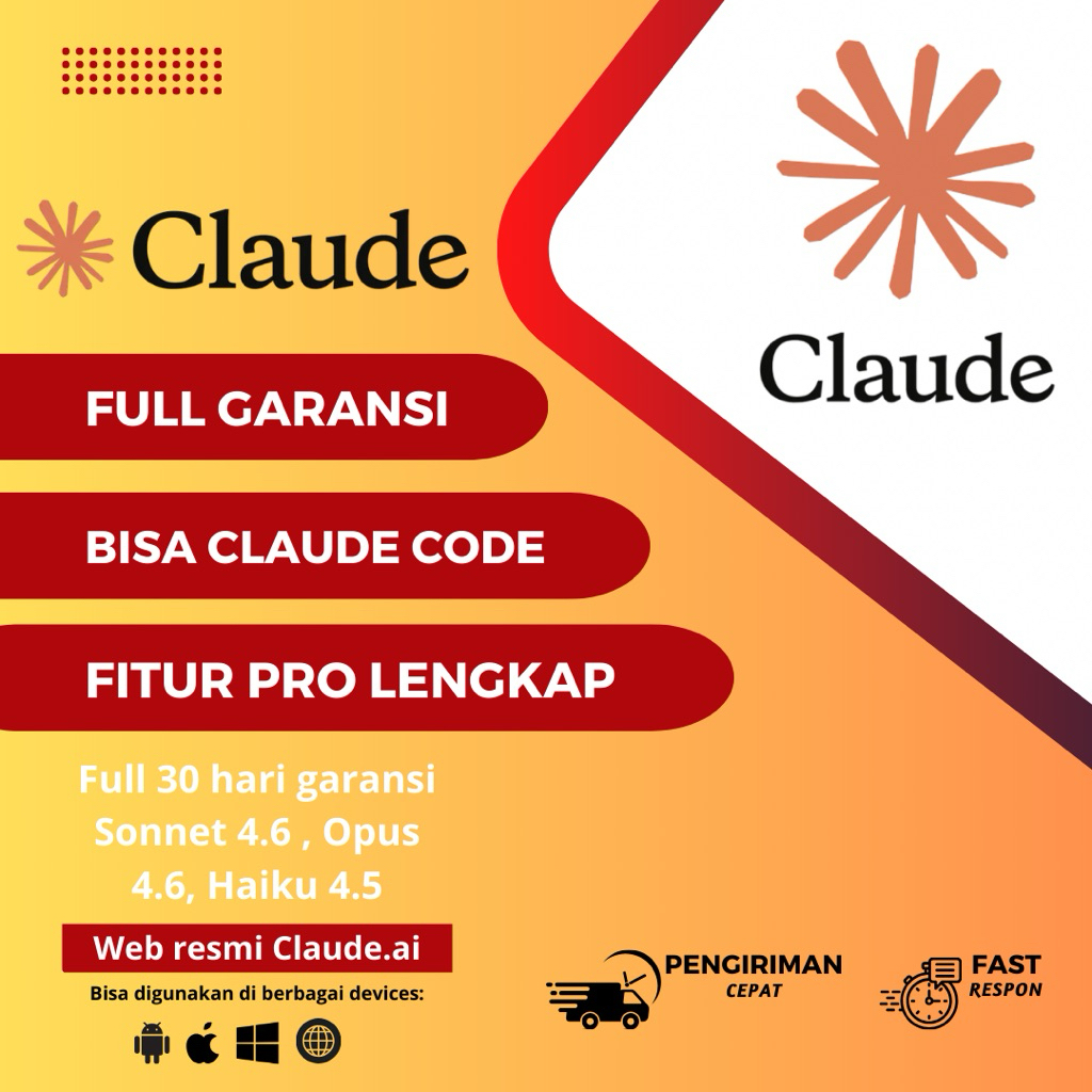 CLAUDE AI PRO 1 USER PRIVATE FULL GARANSI