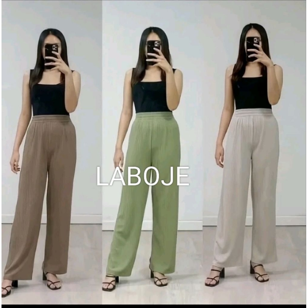 Celana Kulot Rib Knit Premium//kulot wanita kekinian bahan rib premium/kulot highwish